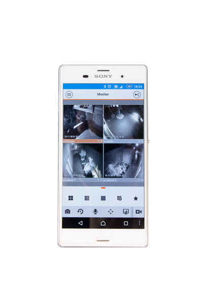 Aplicación móvil de control del sistema de videovigilancia Aplicación para smartphone con el que controlar tu sistema de CCTV